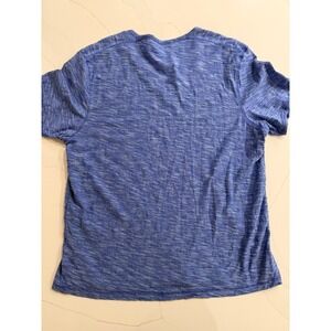 INC International Concepts V Neck Blue Heathered Short Sleeve T Women's XXL